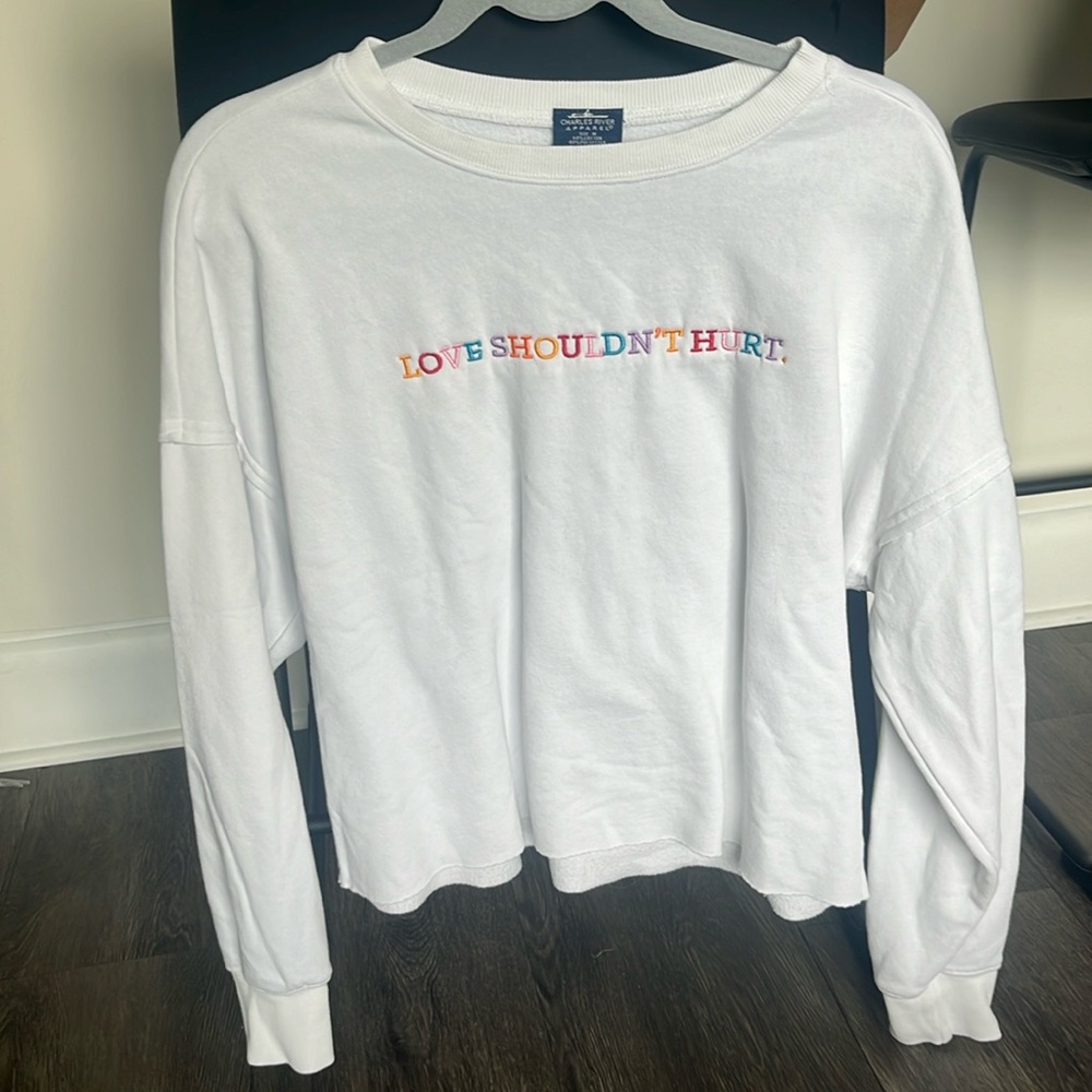 Love Shouldn’t Hurt AXO Cropped Hoodie